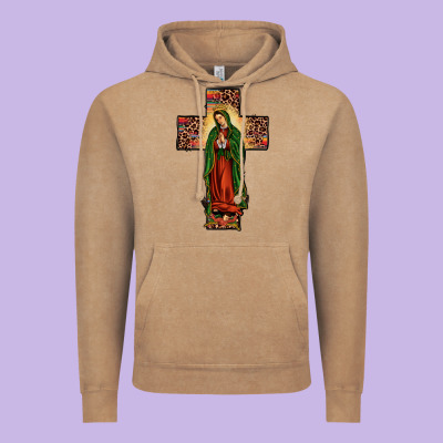 Our Lady Of Guadalupe Cros Vintage Hoodie Designed By Jahusdesignshop