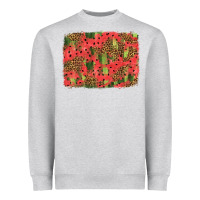 Heather Grey watermelon leopard pattern background Heavyweight Sweatshirt - HRA Design Shop