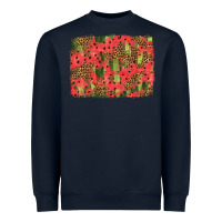 Navy watermelon leopard pattern background Heavyweight Sweatshirt - HRA Design Shop