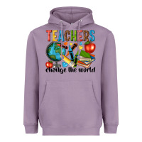 Lavender teachers change the world Heavyweight Hoodie - NancyCooperArtShop