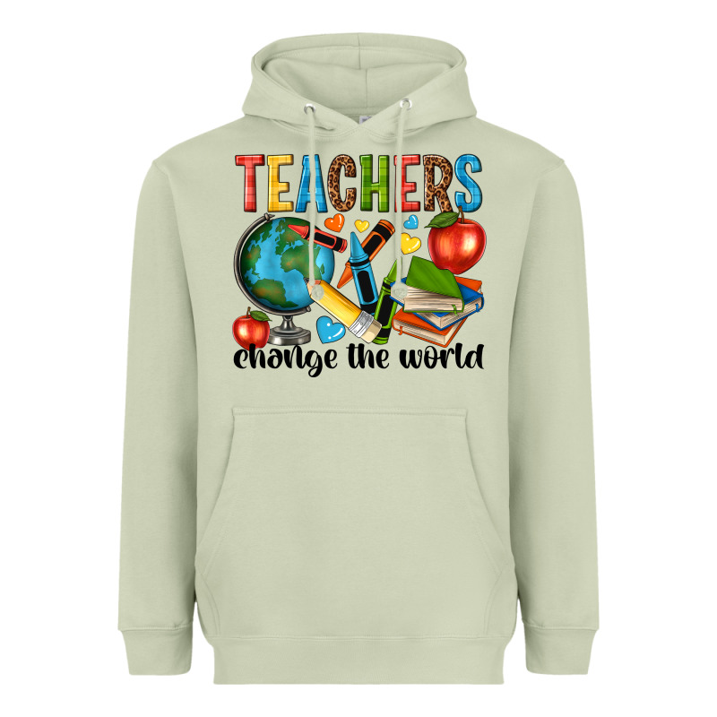 Teachers Change The World Heavyweight Hoodie by NancyCooperArtShop | Teevron