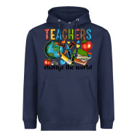 Navy teachers change the world Heavyweight Hoodie - NancyCooperArtShop