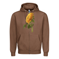 Chestnut teddy bear sunflower Zipper Hoodie - LillyAllenDesigns