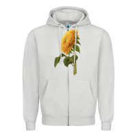 Dove Grey teddy bear sunflower Zipper Hoodie - LillyAllenDesigns