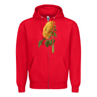 Red teddy bear sunflower Zipper Hoodie - LillyAllenDesigns