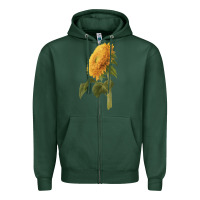 Sports Green teddy bear sunflower Zipper Hoodie - LillyAllenDesigns