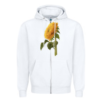 White teddy bear sunflower Zipper Hoodie - LillyAllenDesigns
