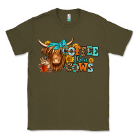 Army Green coffee then cows longhaired cow Classic Tee - Jasminsmagicworld