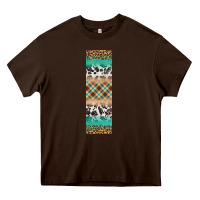 Chocolate Brown fall pattern Heavy Core Tee - Artiststas