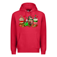 Cardinal christmas sloth coffee cups Premium Hoodie - Jasminsmagicworld