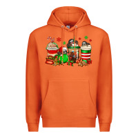 Carrot christmas sloth coffee cups Premium Hoodie - Jasminsmagicworld