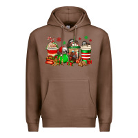 Chestnut christmas sloth coffee cups Premium Hoodie - Jasminsmagicworld