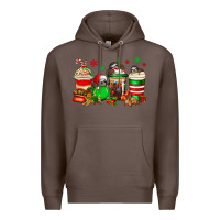 Coffee christmas sloth coffee cups Premium Hoodie - Jasminsmagicworld