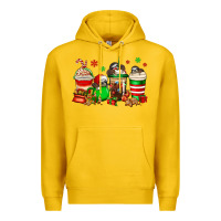 Lemon christmas sloth coffee cups Premium Hoodie - Jasminsmagicworld