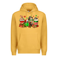 Mustard christmas sloth coffee cups Premium Hoodie - Jasminsmagicworld