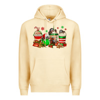 Pina Colada christmas sloth coffee cups Premium Hoodie - Jasminsmagicworld
