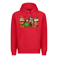 Red christmas sloth coffee cups Premium Hoodie - Jasminsmagicworld