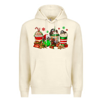 Sandshell christmas sloth coffee cups Premium Hoodie - Jasminsmagicworld