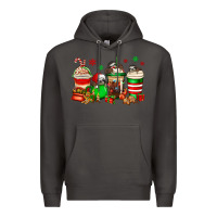 Smoke christmas sloth coffee cups Premium Hoodie - Jasminsmagicworld
