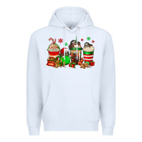 White christmas sloth coffee cups Premium Hoodie - Jasminsmagicworld
