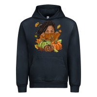 Navy Fall with black girl Urban Hoodie - NancyCooperArtShop