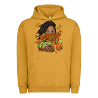Pigment Peanut Butter Fall with black girl Urban Hoodie - NancyCooperArtShop