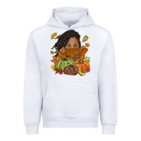 White Fall with black girl Urban Hoodie - NancyCooperArtShop