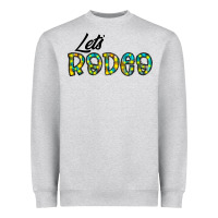 Heather Grey let's rodeo Heavyweight Sweatshirt - CowhideDigitalArt