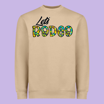 Let's Rodeo Heavyweight Sweatshirt Designed By Cowhidedigitalart