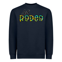 Navy let's rodeo Heavyweight Sweatshirt - CowhideDigitalArt