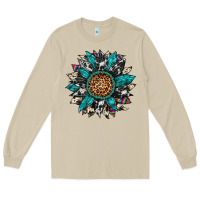Mushroom cowhide leopard serape gemstone  sunflower Long Sleeve Tee - Artiststas