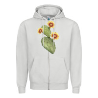 Dove Grey opuntia phaeacantha Zipper Hoodie - LillyAllenDesigns