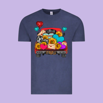 Western Truck With Heart Vintage Tee Designed By Hra Design Shop