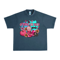 Midnight Navy in october we wear pink american football Urban Heavy Tee - AdoDesignShop