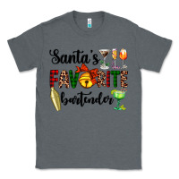 Charcoal Heather santa's favorite bartender Classic Tee - AdoDesignShop
