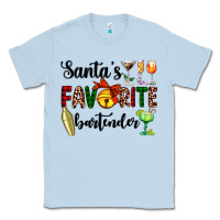 Dusty Blue santa's favorite bartender Classic Tee - AdoDesignShop