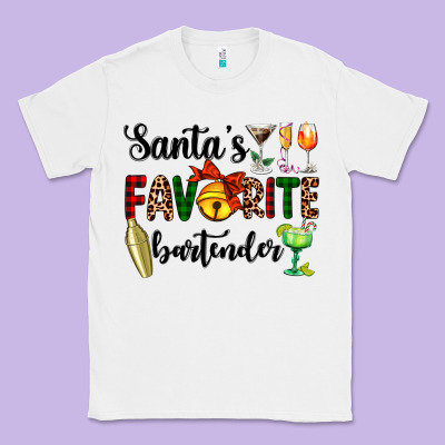 Santa's Favorite Bartender Classic Tee Designed By Adodesignshop