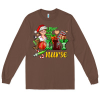 Chestnut jolly nurse with Christmas element Long Sleeve Tee - AdoDesignShop