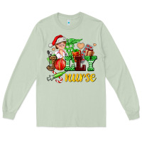 Matcha jolly nurse with Christmas element Long Sleeve Tee - AdoDesignShop