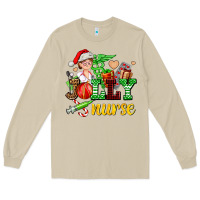 Mushroom jolly nurse with Christmas element Long Sleeve Tee - AdoDesignShop