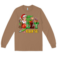 Toasted Coconut jolly nurse with Christmas element Long Sleeve Tee - AdoDesignShop