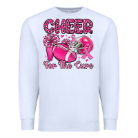 White cheer for the cure Premium Sweatshirt - MaliasSmallBusiness