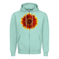 Seafoam little becka sunflower Zipper Hoodie - LillyAllenDesigns