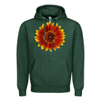 Sports Green little becka sunflower Zipper Hoodie - LillyAllenDesigns