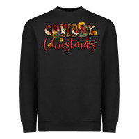 Black cowboy christmas Heavyweight Sweatshirt - FaDigitalArtStudio