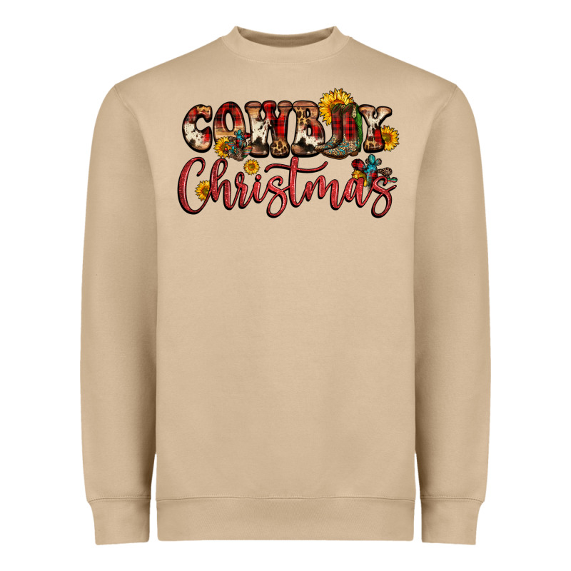 Cowboy Christmas Heavyweight Sweatshirt by FaDigitalArtStudio | Teevron