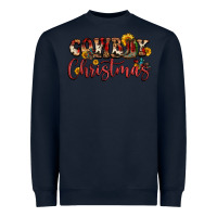 Navy cowboy christmas Heavyweight Sweatshirt - FaDigitalArtStudio