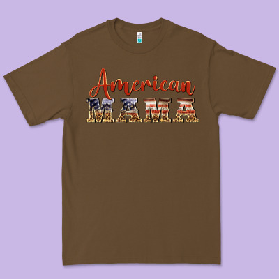 American Mama Premium Tee Designed By Barkaloodesign