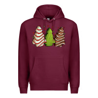 Burgundy Christmas cakes Premium Hoodie - Jasminsmagicworld