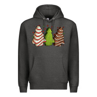 Charcoal Heather Christmas cakes Premium Hoodie - Jasminsmagicworld